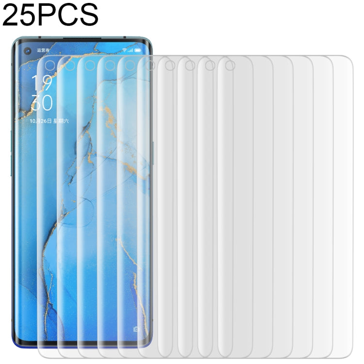25 PCS For OPPO Reno3 Pro 9H HD 3D Curved Edge Tempered Glass Film