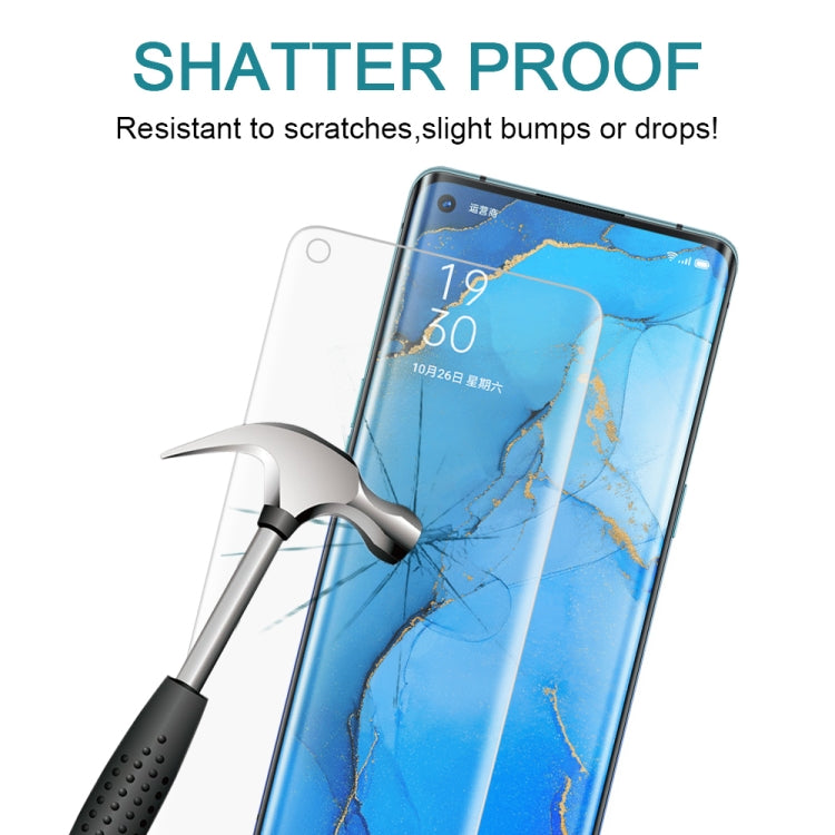 25 PCS For OPPO Reno3 Pro 9H HD 3D Curved Edge Tempered Glass Film