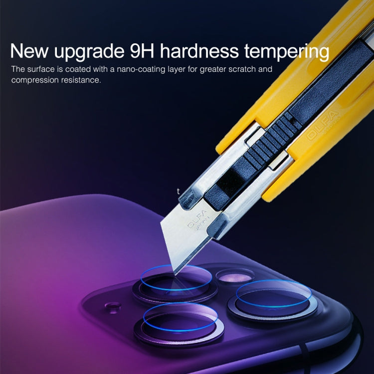 For iPhone 11 2pcs 2.5D Back Camera Lens Tempered Glass Film