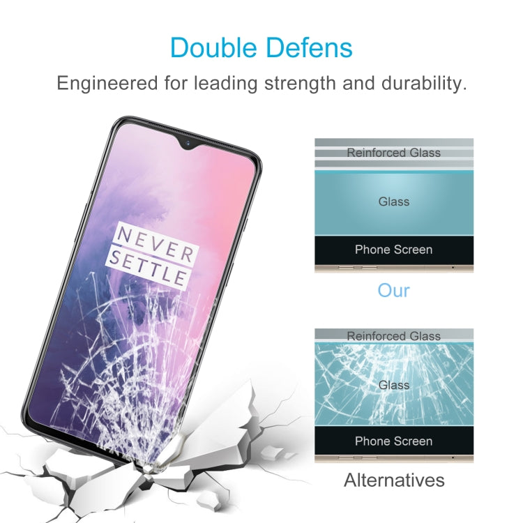100 PCS 0.26mm 9H 2.5D Tempered Glass Film for OnePlus 7
