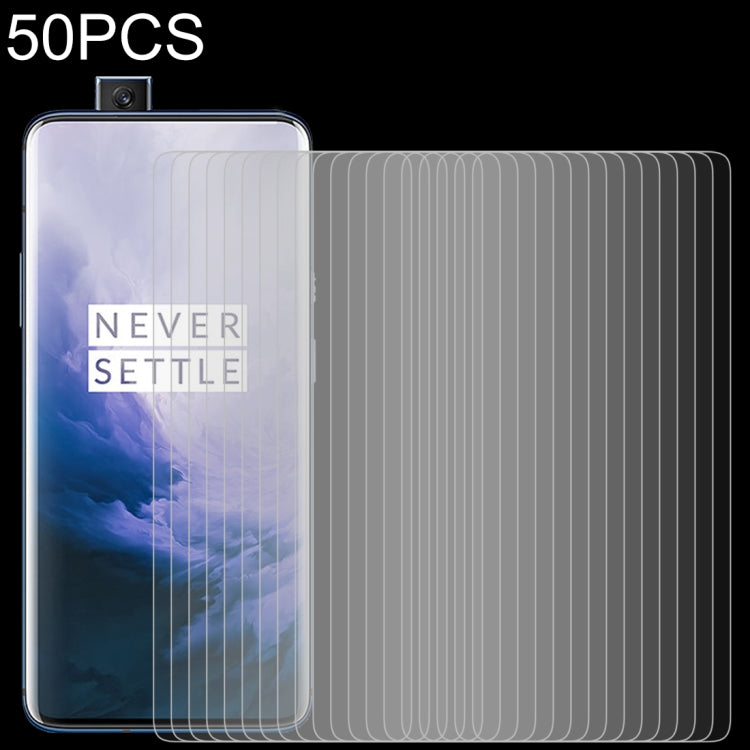 50 PCS 0.26mm 9H 2.5D Tempered Glass Film for OnePlus 7 Pro
