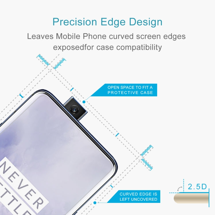 100 PCS 0.26mm 9H 2.5D Tempered Glass Film for OnePlus 7 Pro