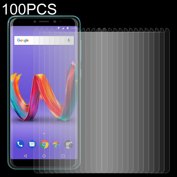 100 PCS For Wiko View 2 Plus 0.26mm 9H Surface Hardness 2.5D Tempered Glass Film Front Screen Protector