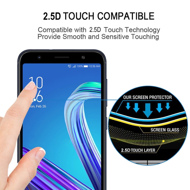 25 PCS Full Glue Full Screen Tempered Glass Film for Asus Zenfone Max (M1) ZB555KL