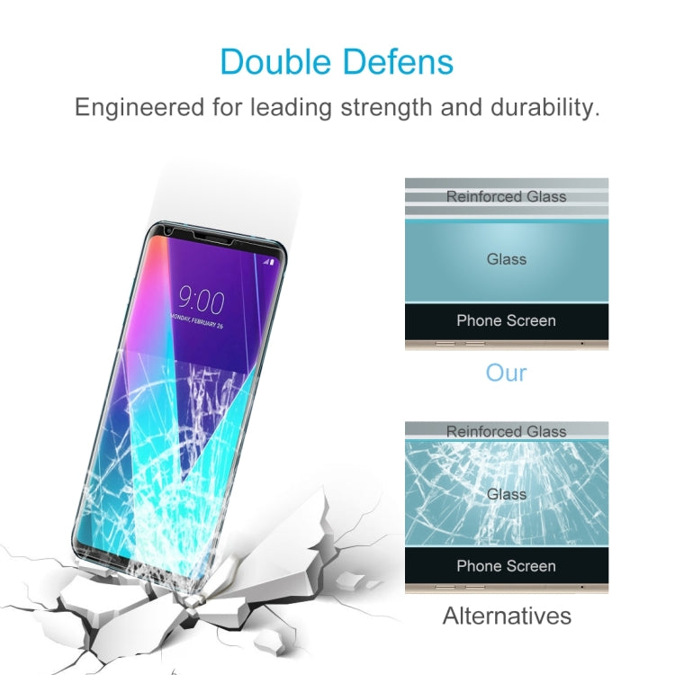 100 PCS 0.26mm 9H 2.5D Tempered Glass Film for LG V30S ThinQ
