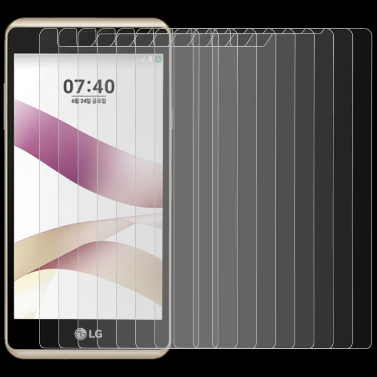 10 PCS 0.26mm 9H 2.5D Tempered Glass Film for LG X Skin