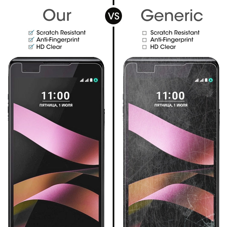 100 PCS 0.26mm 9H 2.5D Tempered Glass Film for LG X Style