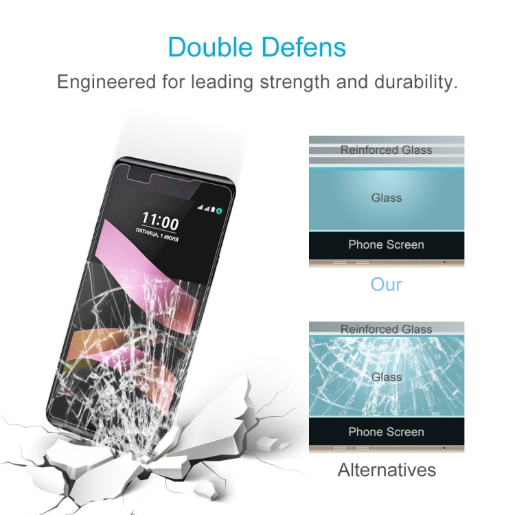 100 PCS 0.26mm 9H 2.5D Tempered Glass Film for LG X Style