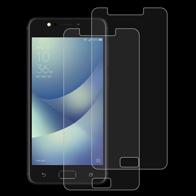 2 PCS 0.26mm 9H 2.5D Tempered Glass Film for Asus Zenfone 4 Max (ZC520KL)