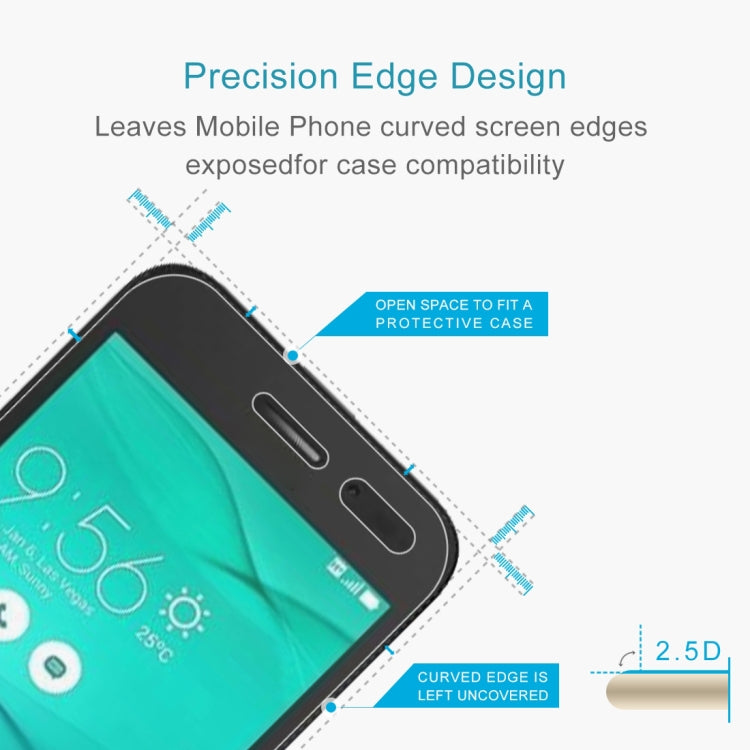 100 PCS 0.26mm 9H 2.5D Tempered Glass Film for Asus ZenFone Go / ZB452KG