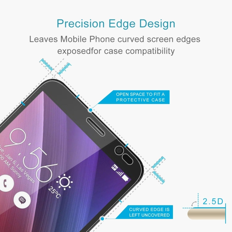 100 PCS 0.26mm 9H 2.5D Tempered Glass Film for Asus Zenfone Go ZB551KL