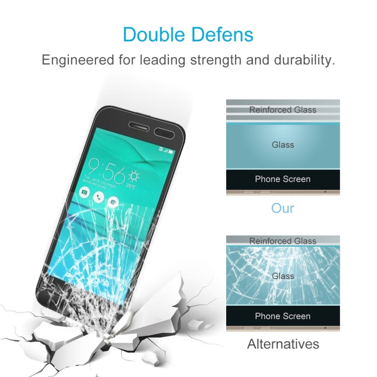2 PCS 0.26mm 9H 2.5D Tempered Glass Film for Asus ZenFone Go ZB552KL