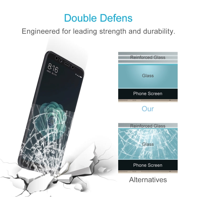2 PCS 0.26mm 9H 2.5D Tempered Glass Film for Xiaomi Mi 6X & A2