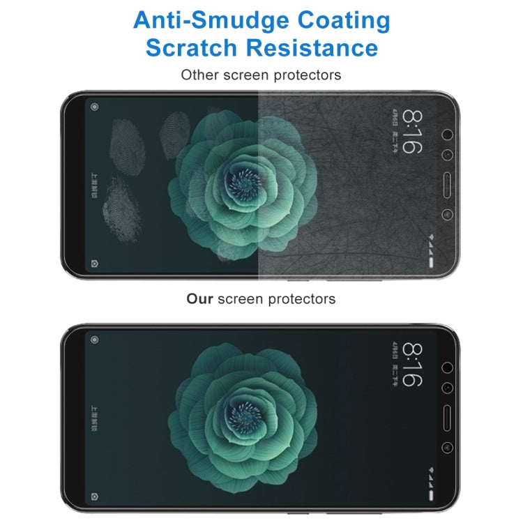 2 PCS 0.26mm 9H 2.5D Tempered Glass Film for Xiaomi Mi 6X & A2