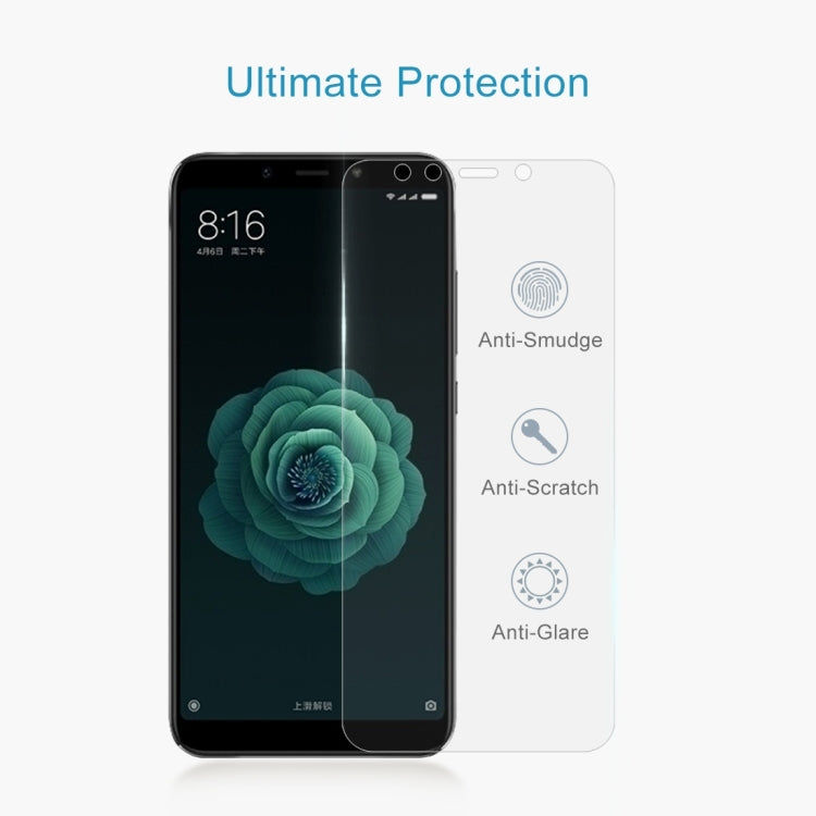 50 PCS 0.26mm 9H 2.5D Tempered Glass Film for Xiaomi Mi 6X & A2