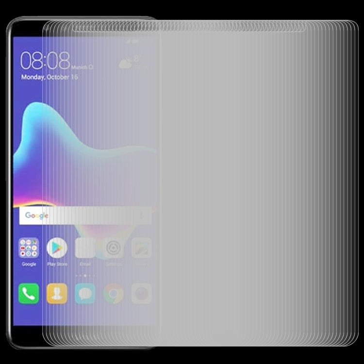100 PCS 0.26mm 9H 2.5D Tempered Glass Film for Huawei Y9 (2018)