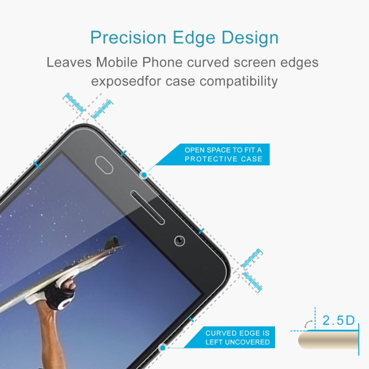 100 PCS 0.26mm 9H 2.5D Tempered Glass Film for Huawei Honor 5A