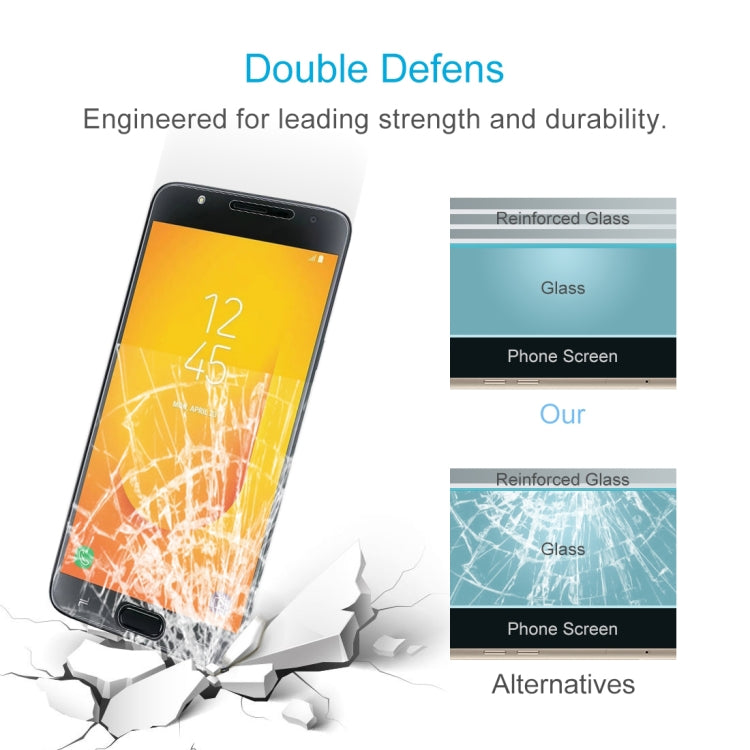 100 PCS 0.26mm 9H 2.5D Tempered Glass Film for Galaxy J7 Duo