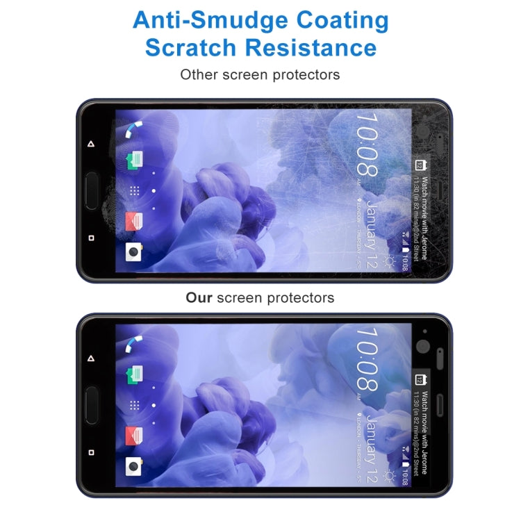 For HTC U Ultra 0.3mm 9H Surface Hardness 2.5D Curved Silk-screen Full Screen Tempered Glass Screen Protector