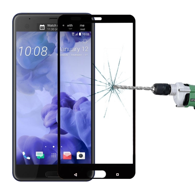 For HTC U Ultra 0.3mm 9H Surface Hardness 2.5D Curved Silk-screen Full Screen Tempered Glass Screen Protector