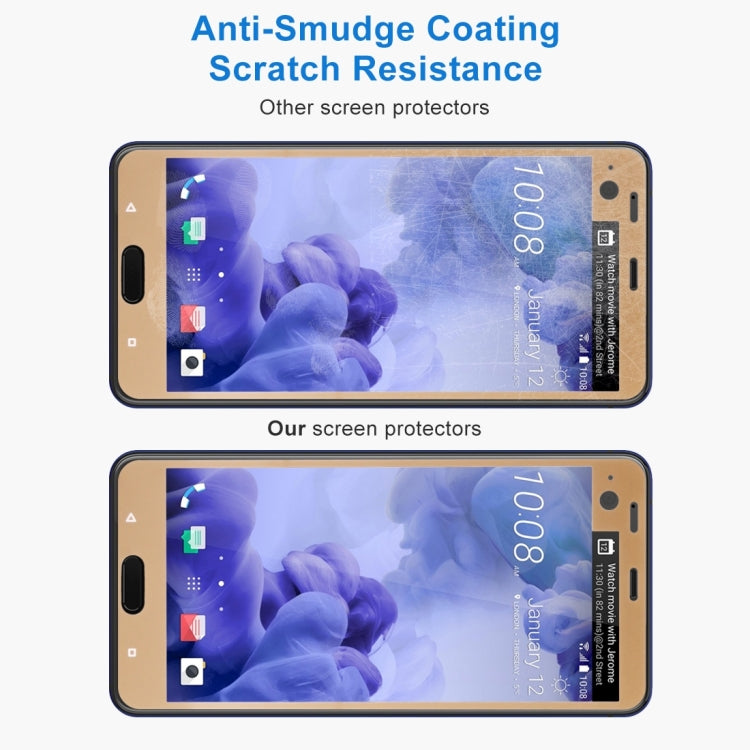 For HTC U Ultra 0.3mm 9H Surface Hardness 2.5D Curved Silk-screen Full Screen Tempered Glass Screen Protector