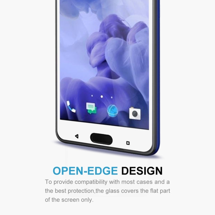 For HTC U Ultra 0.3mm 9H Surface Hardness 2.5D Curved Silk-screen Full Screen Tempered Glass Screen Protector