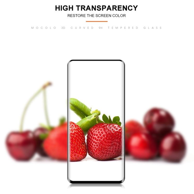 mocolo 0.33mm 9H 3D Round Edge Tempered Glass Film for Galaxy S10, Fingerprint Unlock Is Not Supported (Black)