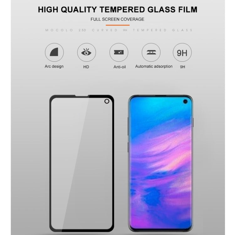 mocolo Full Glue 0.33mm 9H 2.5D Tempered Glass Film for Galaxy S10e(Black)