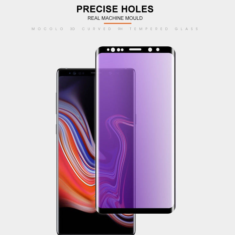 mocolo 0.33mm 9H 3D Round Edge Anti Blue-ray Tempered Glass Film for Galaxy Note9 (Black)