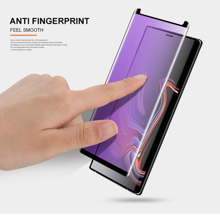 mocolo 0.33mm 9H 3D Round Edge Anti Blue-ray Tempered Glass Film for Galaxy Note9 (Black)