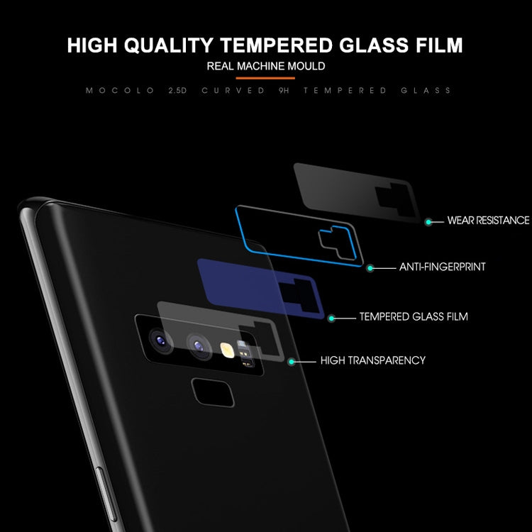 mocolo 0.15mm 9H 2.5D Round Edge Rear Camera Lens Tempered Glass Film for Galaxy Note9(Transparent)