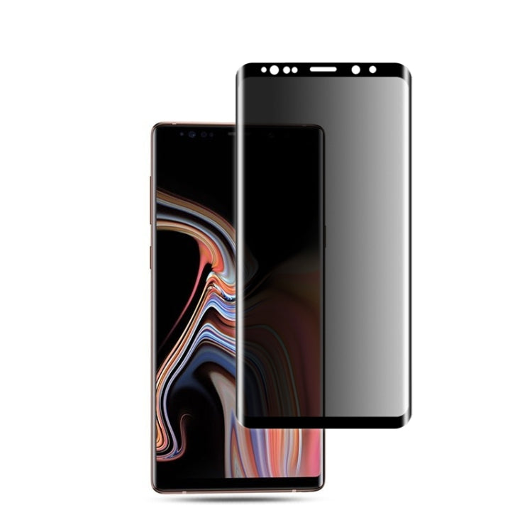 mocolo 0.33mm 9H 3D Round Edge Privacy Anti-glare Tempered Glass Film for Galaxy Note9 (Black)