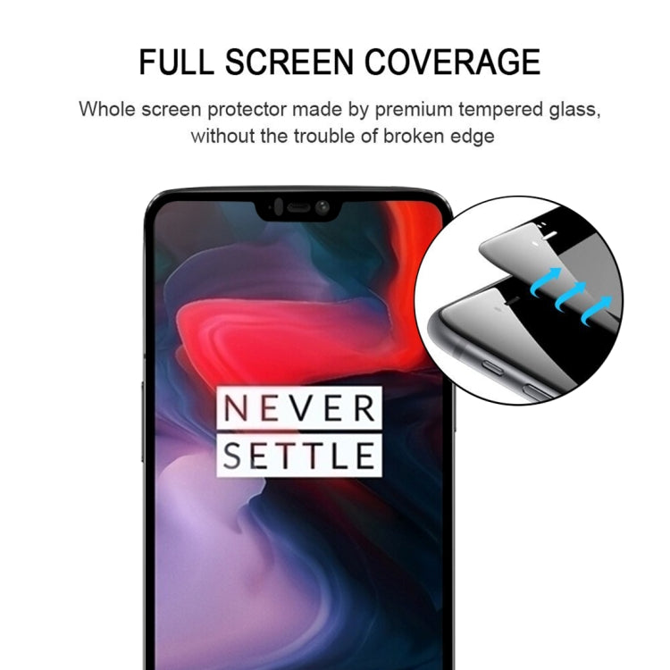 0.33mm 9H 2.5D Tempered Glass Film for OnePlus 6(Black)