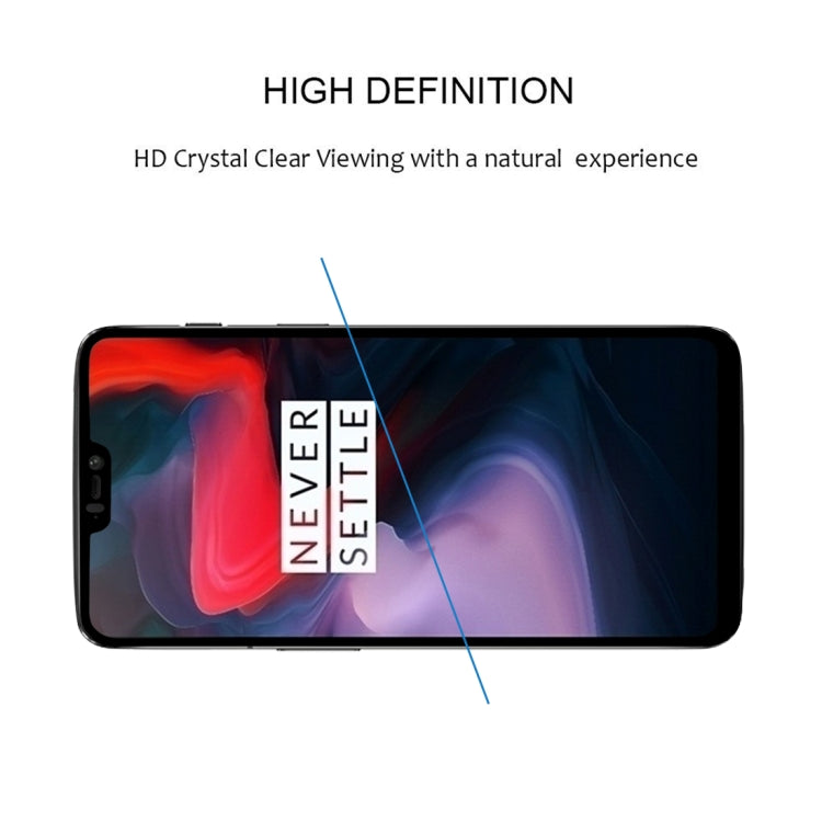 0.33mm 9H 2.5D Tempered Glass Film for OnePlus 6(Black)