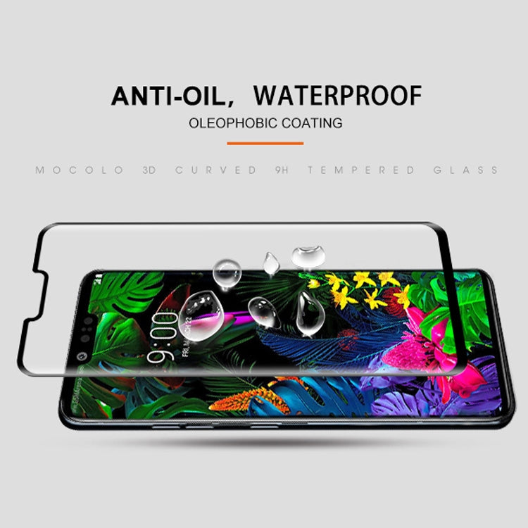 mocolo 0.33mm 9H 3D Round Edge Tempered Glass Film for LG G8 ThinQ (Black)