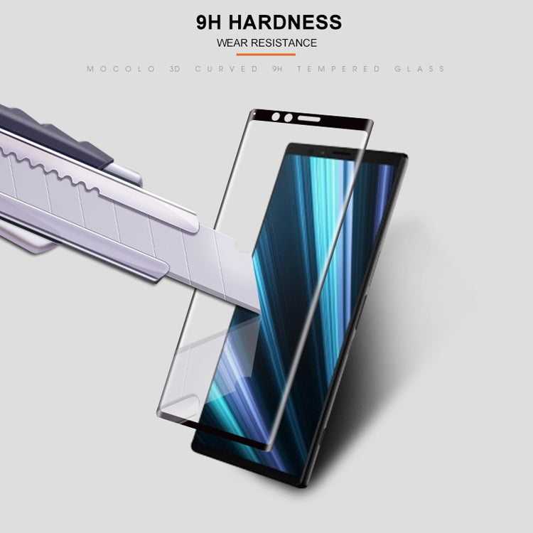 mocolo 0.33mm 9H 3D Round Edge Tempered Glass Film for Sony Xperia 1 / Xperia XZ4 (Black)