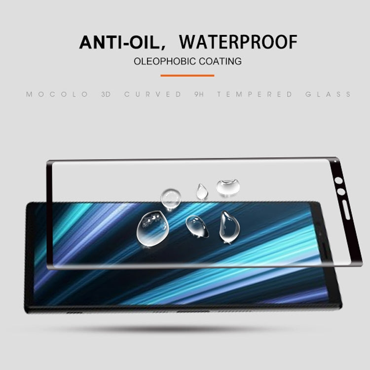 mocolo 0.33mm 9H 3D Round Edge Tempered Glass Film for Sony Xperia 1 / Xperia XZ4 (Black)