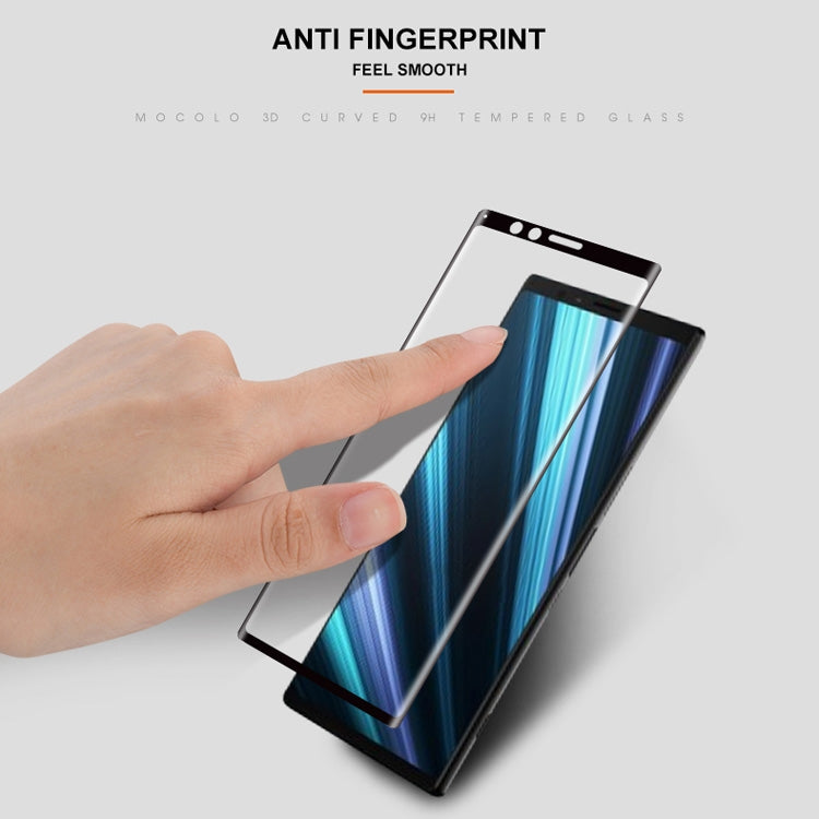 mocolo 0.33mm 9H 3D Round Edge Tempered Glass Film for Sony Xperia 1 / Xperia XZ4 (Black)