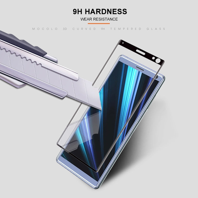 mocolo 0.33mm 9H 3D Round Edge Tempered Glass Film for Sony Xperia 10(Black)