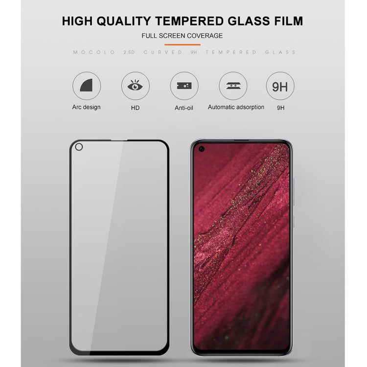 mocolo 0.33mm 9H 2.5D Silk Print Tempered Glass Film for Huawei nova 4 (Black)