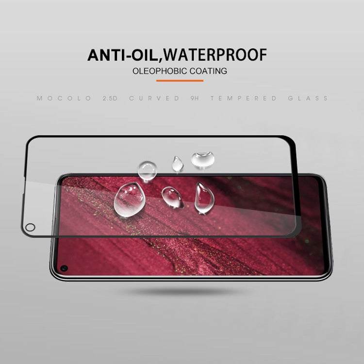 mocolo 0.33mm 9H 2.5D Silk Print Tempered Glass Film for Huawei nova 4 (Black)