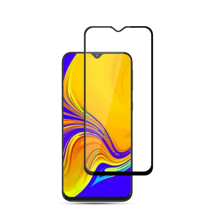 mocolo 0.33mm 9H 2.5D Silk Print Tempered Glass Film for Galaxy A30 / Galaxy A50, Fingerprint Unlock Is Not Supported (Black)
