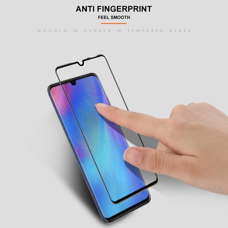 mocolo 0.33mm 9H 3D Round Edge Tempered Glass Film for Huawei P30 Lite(Black)