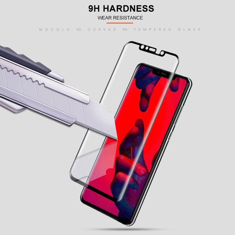 mocolo Full Glue 0.33mm 9H 3D Round Edge Tempered Glass Film for Huawei Mate 20 Pro(Black)