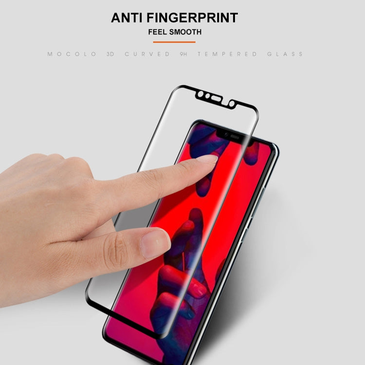 mocolo Full Glue 0.33mm 9H 3D Round Edge Tempered Glass Film for Huawei Mate 20 Pro(Black)