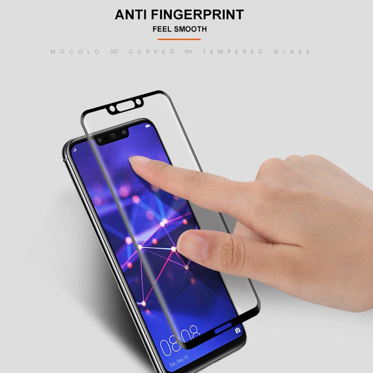 mocolo Full Glue 0.33mm 9H 3D Round Edge Tempered Glass Film for Huawei Mate 20 Lite(Black)