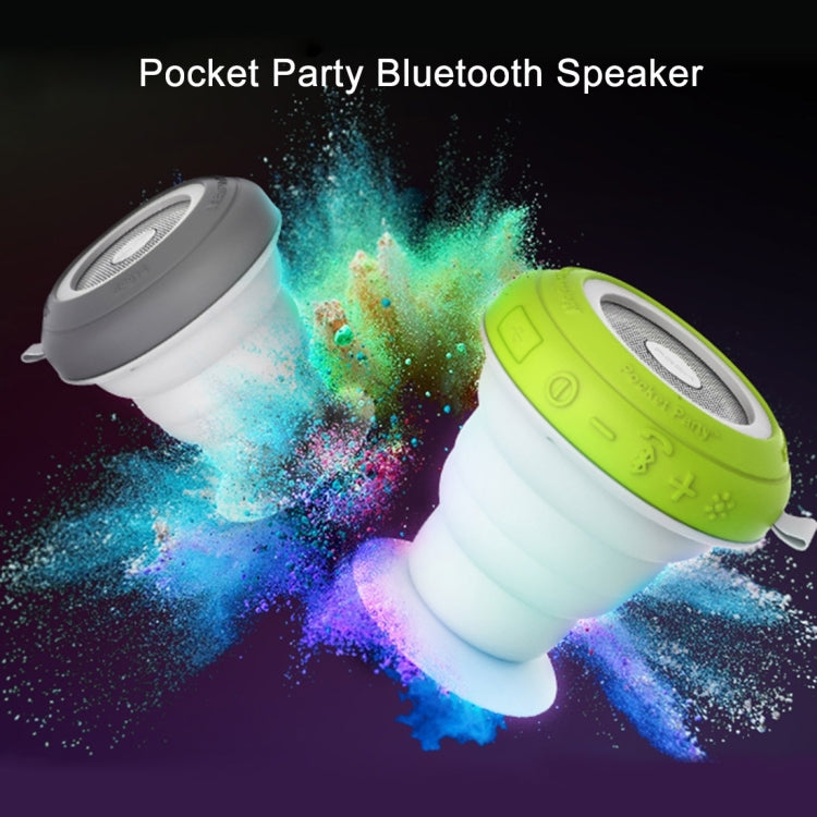 ROCK Multifunctional Pocket Party Bluetooth Speaker Portable Folding Wireless Stereo Light Twinkling Subwoofer Audio Receiver Phone Holder with Built-in Microphone, Support Hands-free Calls, Size: 92mm * 92mm * 35mm(Maximum 87mm)
