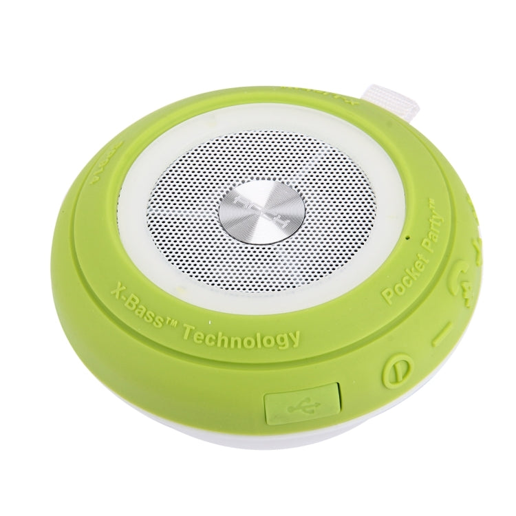 ROCK Multifunctional Pocket Party Bluetooth Speaker Portable Folding Wireless Stereo Light Twinkling Subwoofer Audio Receiver Phone Holder with Built-in Microphone, Support Hands-free Calls, Size: 92mm * 92mm * 35mm(Maximum 87mm)