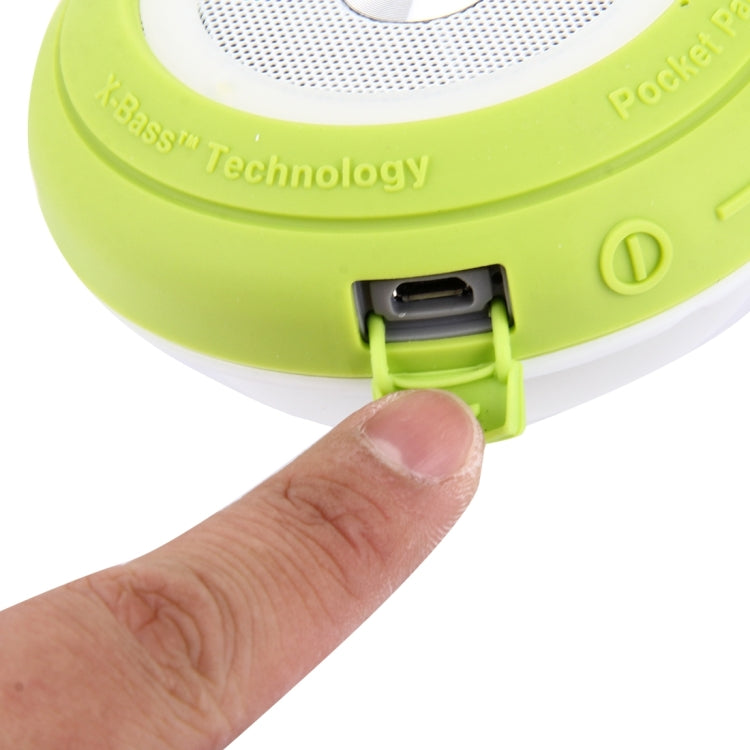 ROCK Multifunctional Pocket Party Bluetooth Speaker Portable Folding Wireless Stereo Light Twinkling Subwoofer Audio Receiver Phone Holder with Built-in Microphone, Support Hands-free Calls, Size: 92mm * 92mm * 35mm(Maximum 87mm)