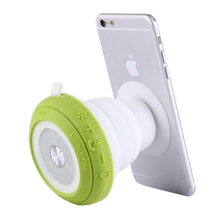 ROCK Multifunctional Pocket Party Bluetooth Speaker Portable Folding Wireless Stereo Light Twinkling Subwoofer Audio Receiver Phone Holder with Built-in Microphone, Support Hands-free Calls, Size: 92mm * 92mm * 35mm(Maximum 87mm)